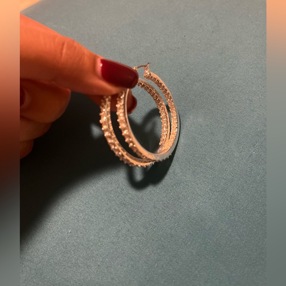 ✨Silver Hoops✨ - Picture 3 of 5